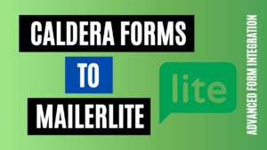 How to integrate Caldera Forms to MailerLite Easily