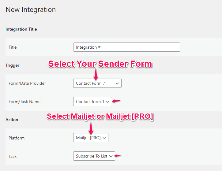 mailjet integration