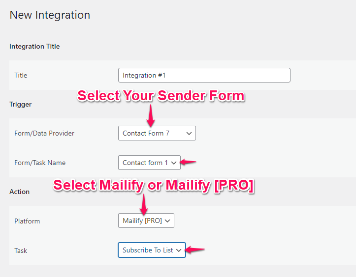 mailify integration