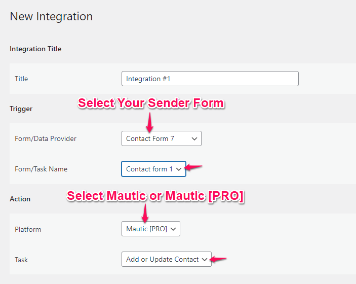 mautic integration