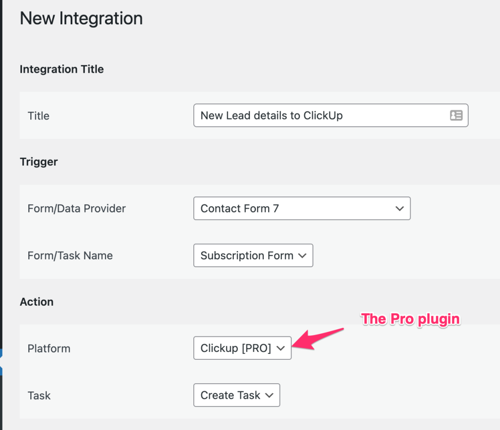 clickup new integration - afi pro