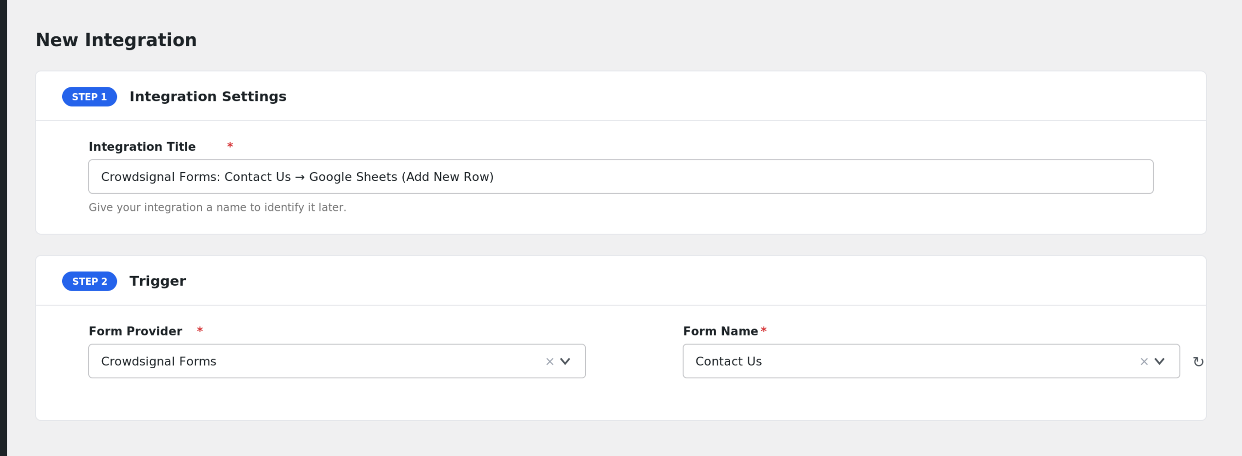 Crowdsignal Forms: creating the integration in AFI