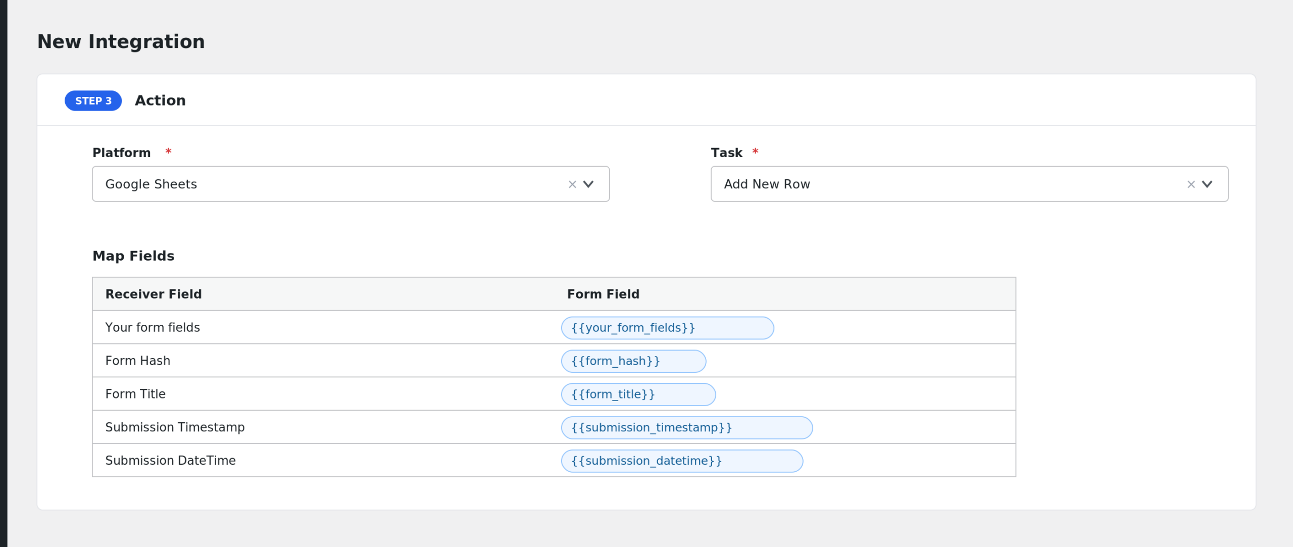 field mapping section showing SiteOrigin contact form fields
